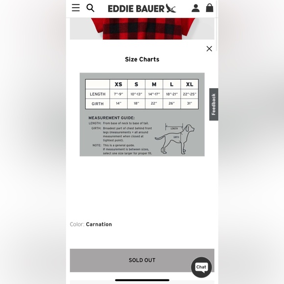 Dog Sweater / Shirt by Eddie Bauer — Size Large - Picture 6 of 7